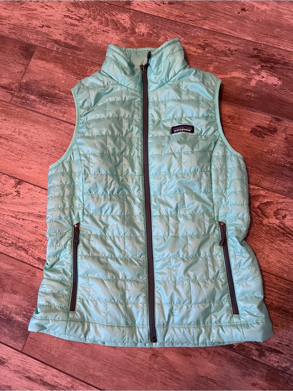 Patagonia Nano Puff Vest, Turquoise & Gray, Women’s Size Small, BRAND NEW
